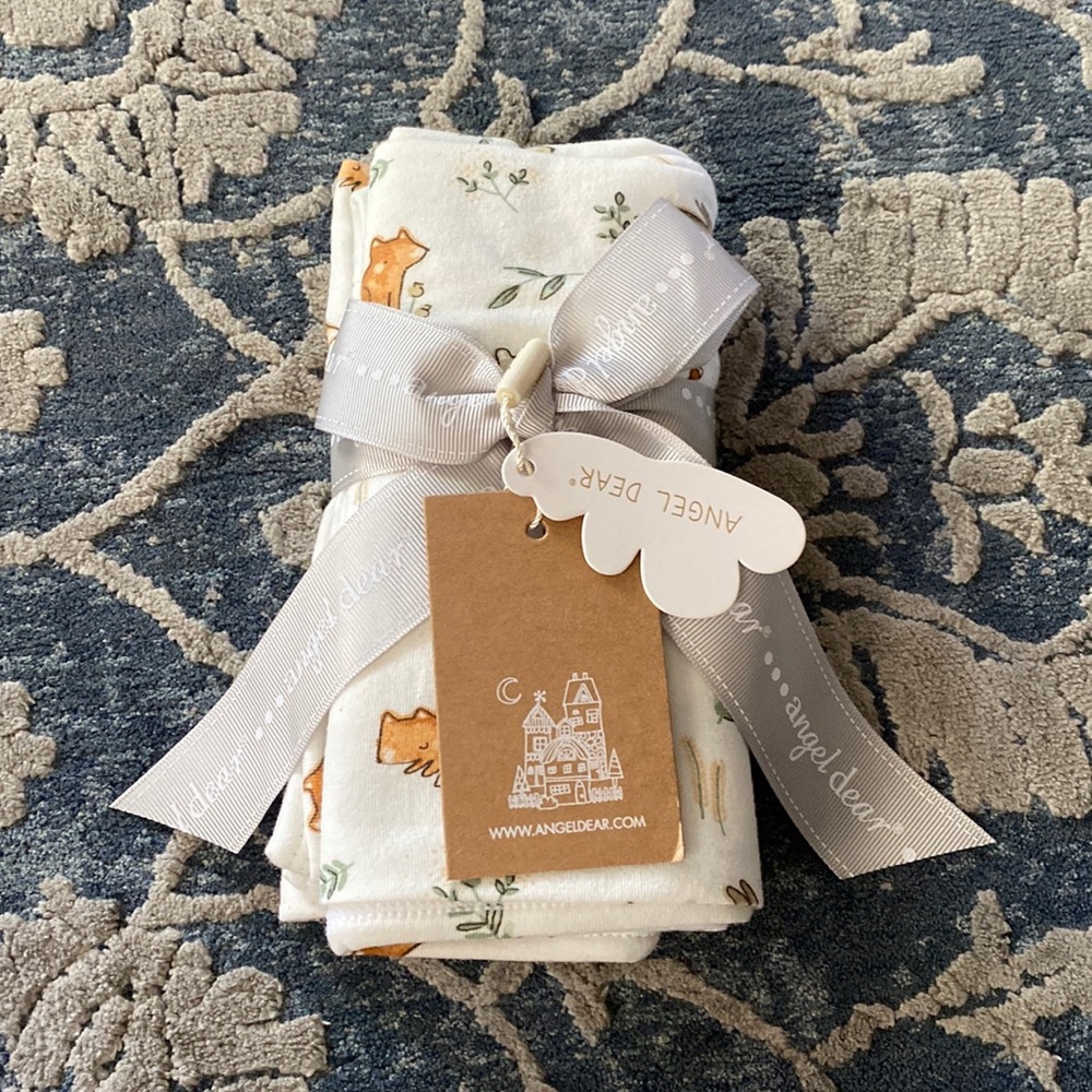 Woodland creature baby swaddle